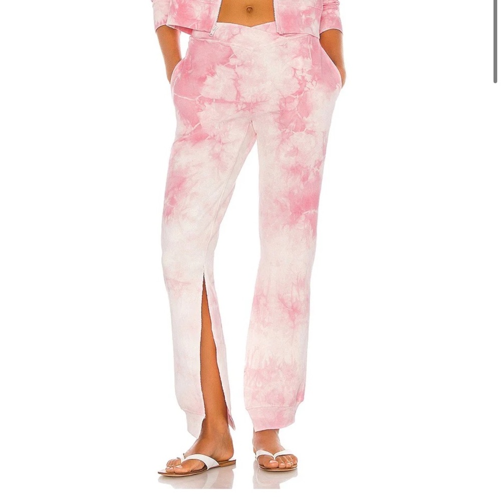 Frankies Bikinis Ranger Sweatpants in Heavenly Pink Tie Dye